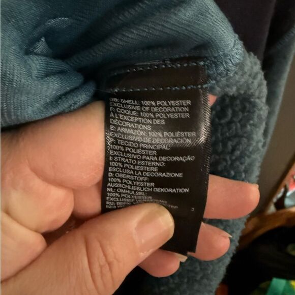 The Northface Zip Men's Fleece Jacket Size Small Two Tone Blue - Picture 11 of 12